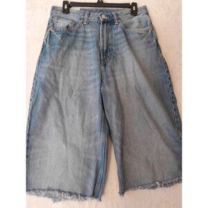 H & M Mens Y2K Baggy Jean Shorts Jorts Wide Leg Cutoffs Size 29